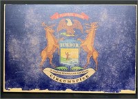 Pennsylvania State Flag Print on Wood