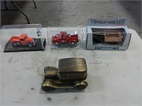 Vintage Vehicles and coin bank