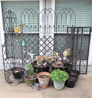 Assorted Garden- Metal Decor, Planters