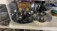 Metal tea pot set