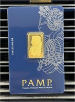 (25) 5g GOLD PAMP SUISSE BARS