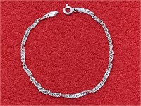 7in. Sterling Silver Italy Bracelet 1.75 Grams