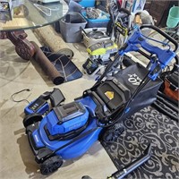 NEW Kobalt Electric Lawn Mower W Battery & Charger