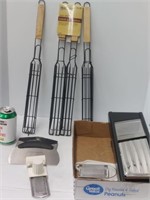 Cooking lot Kabob Grill baskets shredders and