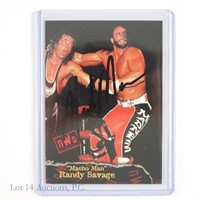 Randy Savage Signed Topps NWO Wrestling Card