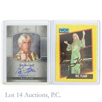 Rick Flair Signed Leaf Impel Wrestling Cards (COA)