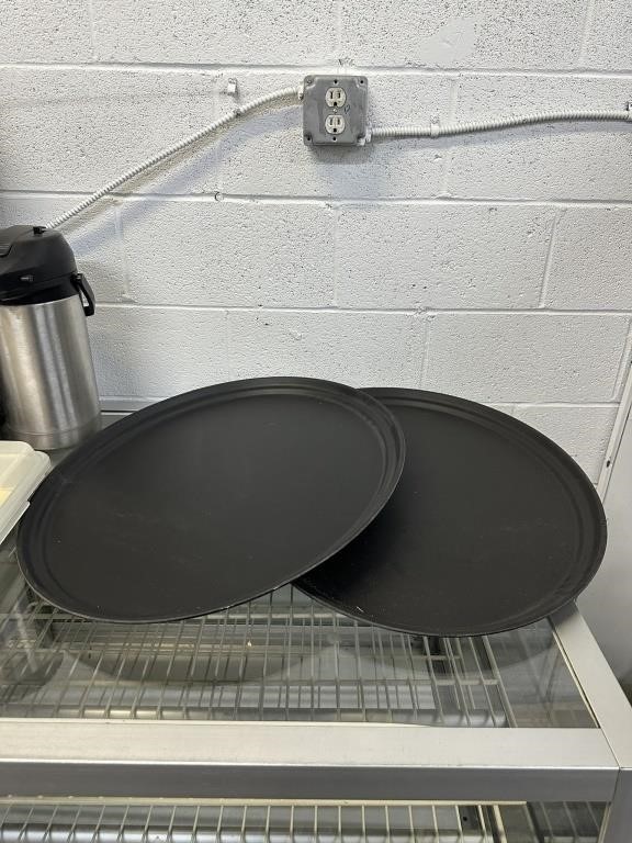 (2) Large Oval Server Trays Platters