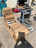 Lot of pads for scrubber with cart