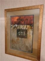 Tanner multimedia framed artwork. Basement nook.