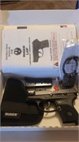 New Ruger 380 model LCP pistol with box, hustler,