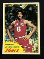 1981 Topps Julius DR.J Erving Card #30 76ers HOF