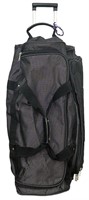 Gray and Black Wheeled Duffel Bag