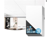 Art3d 10-Pack Smooth Drop Ceiling Tile 2ft x 4ft