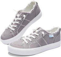 Sz 10 Obtaom Fashion Sneaker Women's Canvas Slip-O