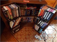 VHS SHELF WITH CONTENTS