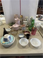 Vintage glassware and china