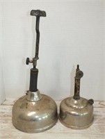 (2) ANTIQUE GAS LAMPS, ONE COLEMAN QUICK-LITE