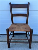 Ladderback Maple Side Chair W/Rush Seat 31"Tall