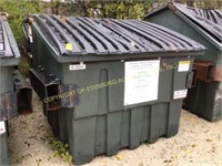 (3)  6 yard poly front mount dumpsters