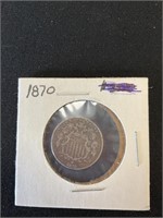 1870 Shield Nickel.;