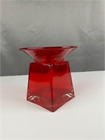 Pretty red glass vase Pairpoint Sommerville