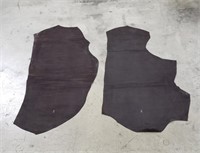 Pair of black leather hides