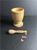 Wooden Mortar & Pestle 4"Dia x 51/2" H