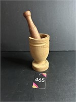 Wooden Mortar & Pestle 3" Dia x 51/2"H