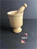 Wooden Mortar & Pestle 33/4" Dia x 51/2"H