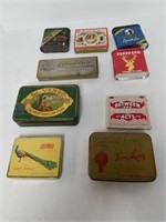9 Vintage Tobacco/Cigarette Tins