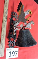 Vintage Cast Iron Mountable Eagle Bell