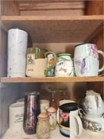 Contents of Cupboard. Mugs. More