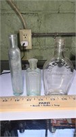 Antique glass bottles small