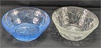 (2) Decorative Fruit Glass Bowls