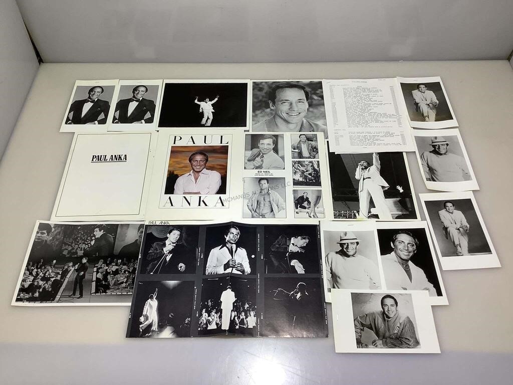 Paul Anka collection of publicity prints and