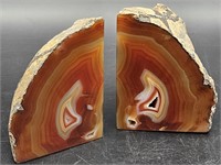 Pair of Agate Geode Bookends