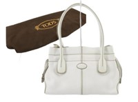 TOD'S White Leather Hand Bag