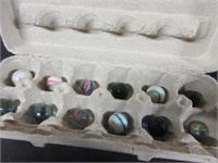 LOT OF 12 OLD MARBLES