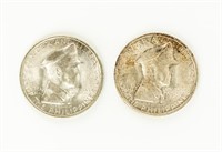 Coin (2) Philippines One Dollar Silver Coins 1947