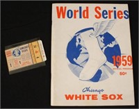 1959 World Series Official Program & Ticket