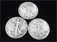 3-Silver half dollars