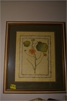 492:  (2) flower print pictures in frames 19x15