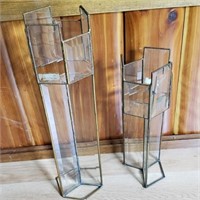 Pair of Signed FarberGlass Castle Towers