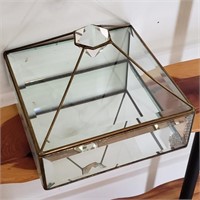 Signed FarberGlass Chest w/ Crystal Topped Pyramid