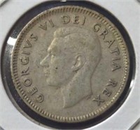 Silver 1950 Canadian dime