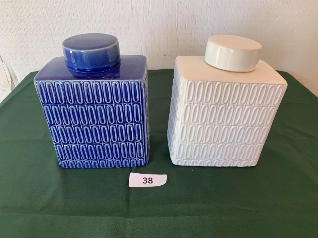 (2) Decorative Matching Canisters