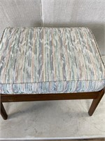 Danish Modern Walnut Cushioned Ottoman