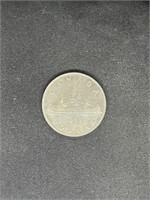 Canadian Silver Dollar 1952 Water Lines