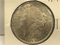 1921 Morgan Silver Dollar in flip