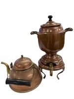 Copper & Brass Tea Kettle & Coffee Server